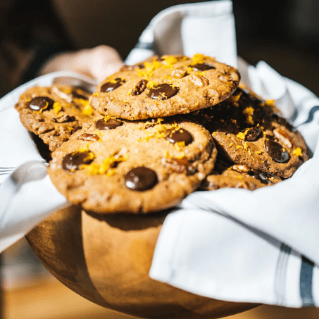 Bowl of Chocolate Chip Cookies