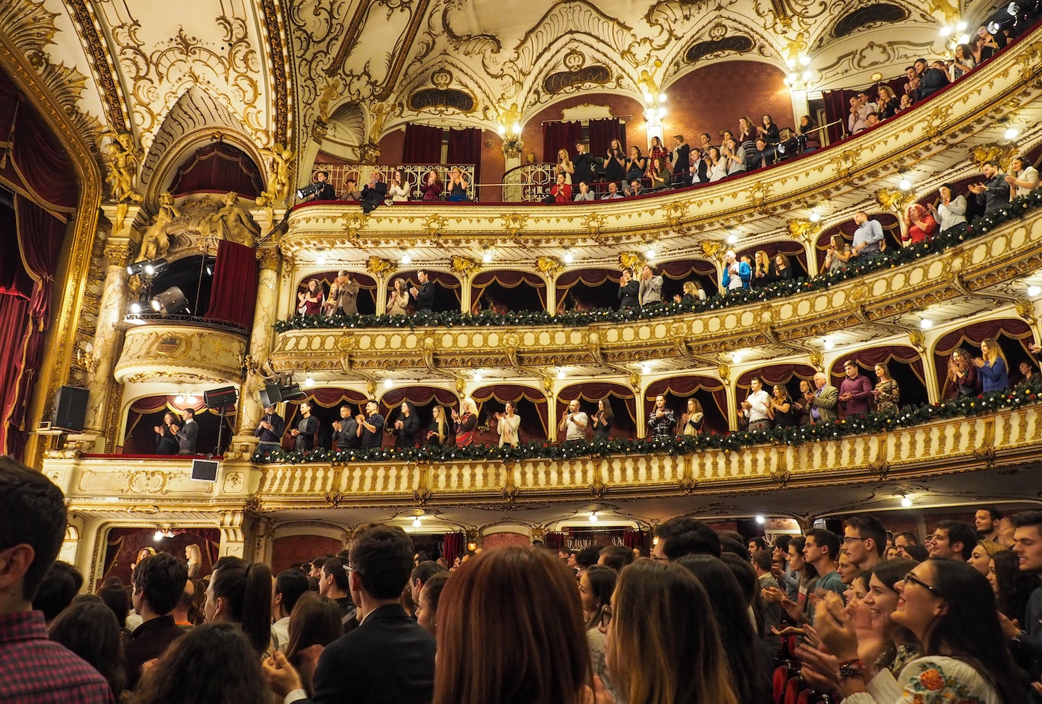 Standing ovation at a play