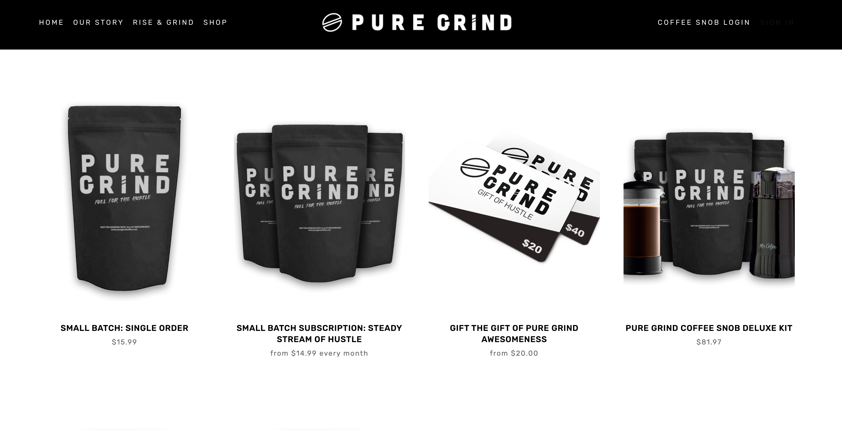 Pure Grind's Store