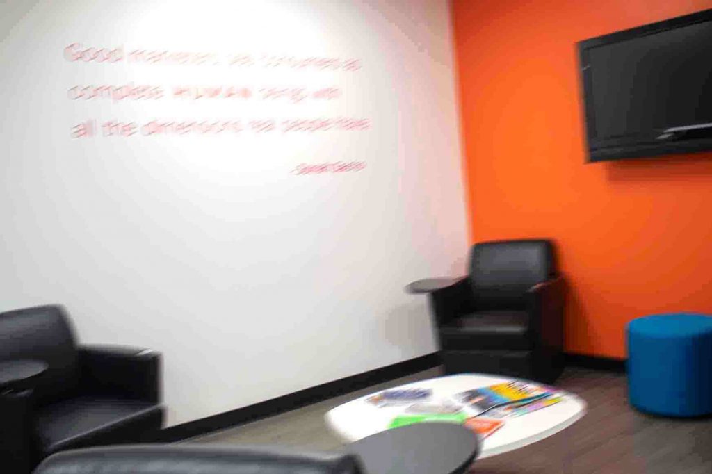 blurry pic of On Target's office